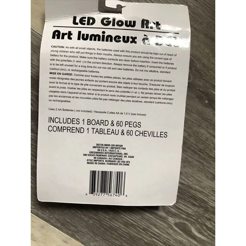 LED Glow Art Light up your imagination Ages 5+. Please Read